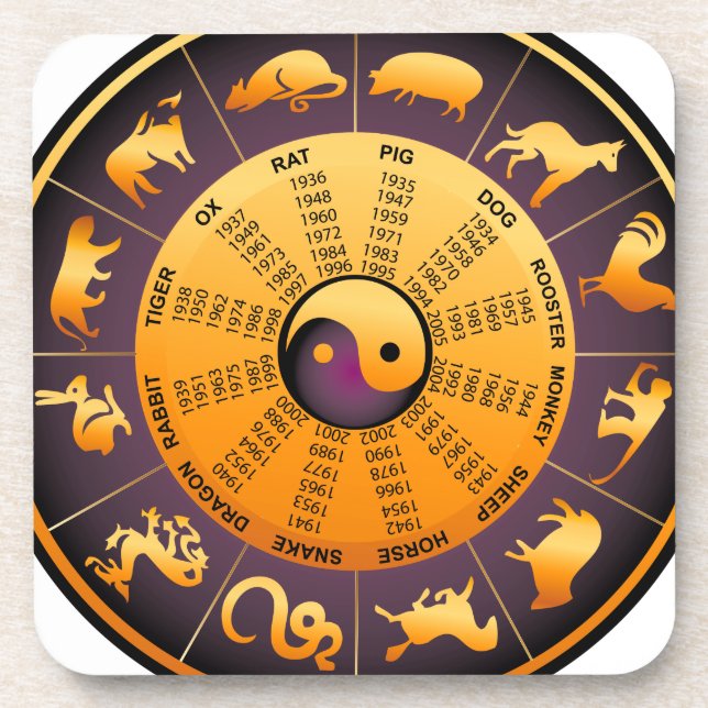Dessous-de-verre Animal Yin Yang (Devant)