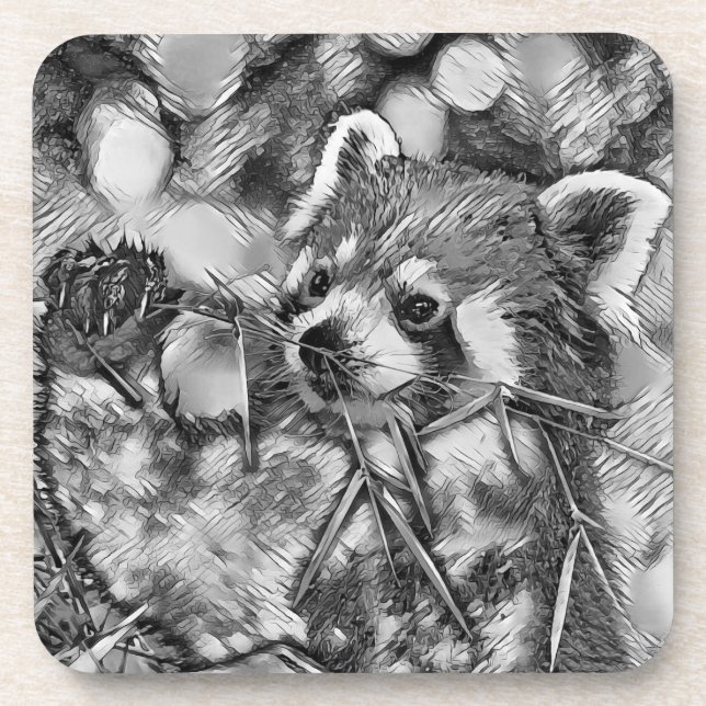 Dessous-de-verre AnimalArtBW_RedPanda_001 (Devant)