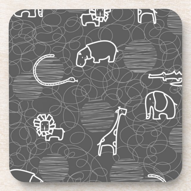 Dessous-de-verre animaux 5 de safari (Devant)