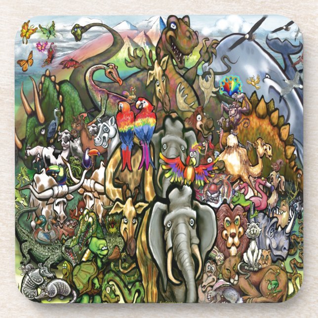 Dessous-de-verre Animaux grands et petits (Devant)