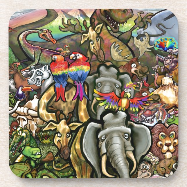 Dessous-de-verre Animaux grands et petits (Devant)