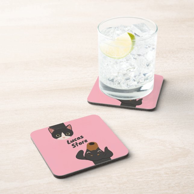 Dessous-de-verre Animaux mignons gribouillés (Côté Droit)