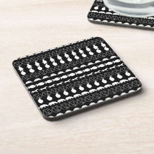 Dessous-de-verre Animaux Noir Blanc Motif Rayures Modernes