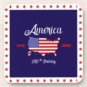 Dessous-de-verre Anniversaire patriotique des 250 ans de l'Amérique