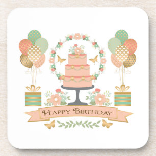 Dessous-de-verre anniversaire rustique chic et moderne