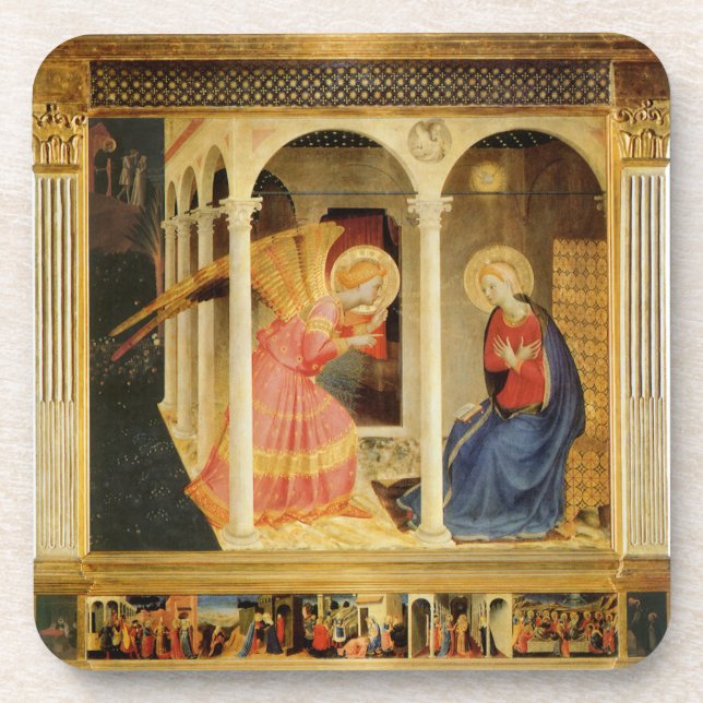 Dessous-de-verre Annonciation par Fra Angelico, Beaux-arts de la Re (Devant)