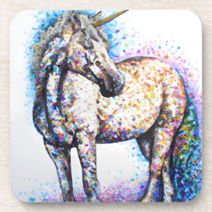 Dessous-de-verre Appaloosa colorée Unicorn