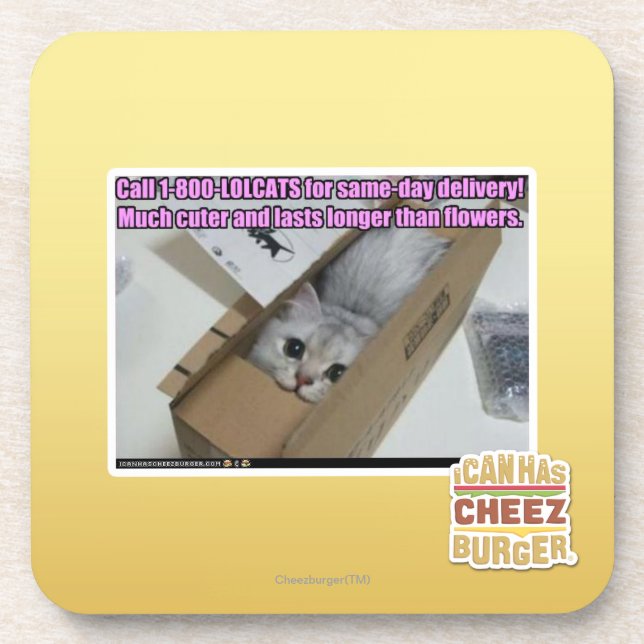 Dessous-de-verre Appel 1-800-LOLCATS (Devant)