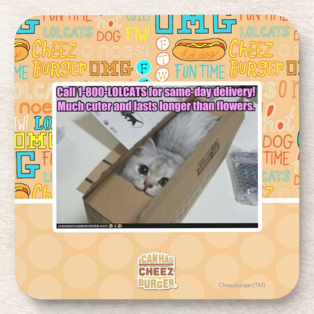 Dessous-de-verre Appel 1-800-LOLCATS (Devant)