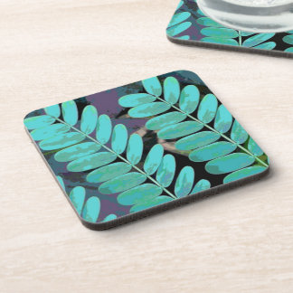 Dessous-de-verre Aqua Feuilles