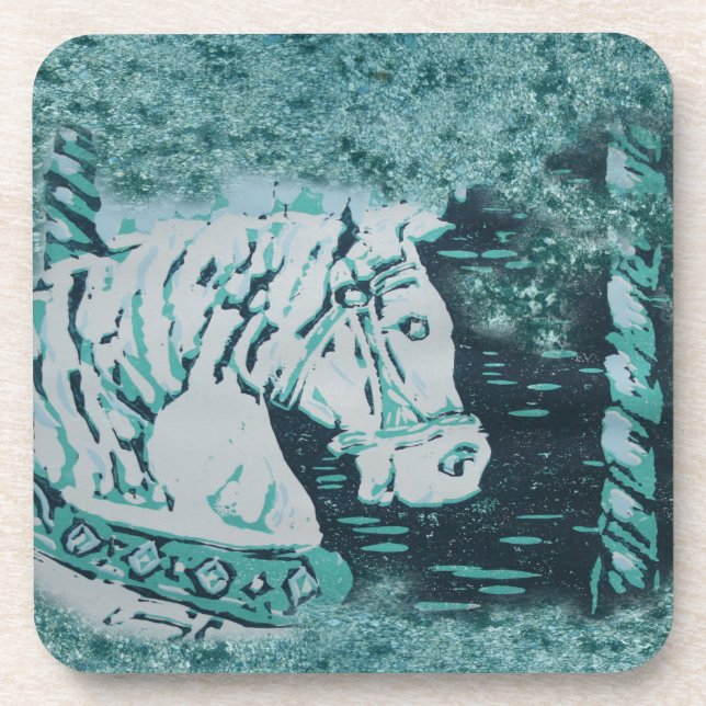 Dessous-de-verre Aquamarine du carrousel (Devant)