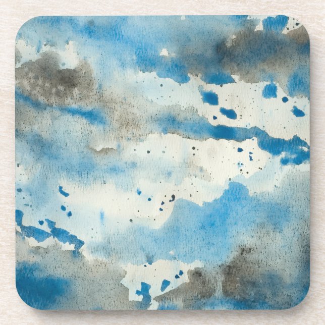 dessous de verre aquarelle abstrait (Devant)