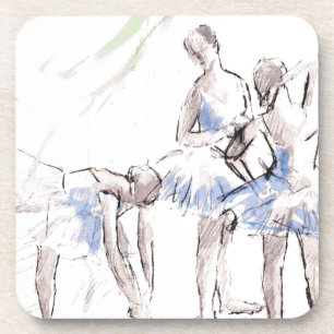 Dessous-de-verre Aquarelle Ballet Danse Ballerina