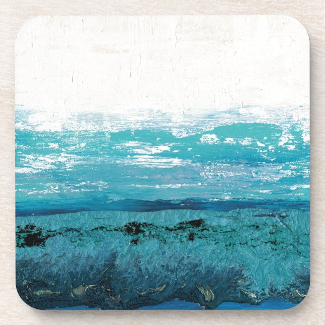 Dessous-de-verre Aquarelle bleu saphir (Devant)