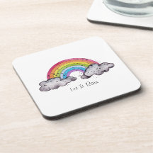 Aquarelle Cute Arc-En-Ciel Et Nuages