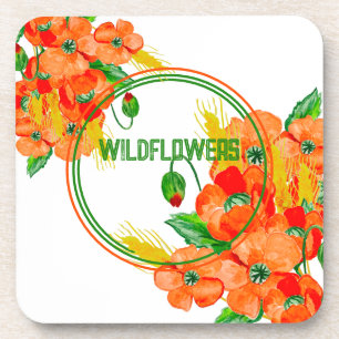 Dessous-de-verre Aquarelle de fleurs sauvages