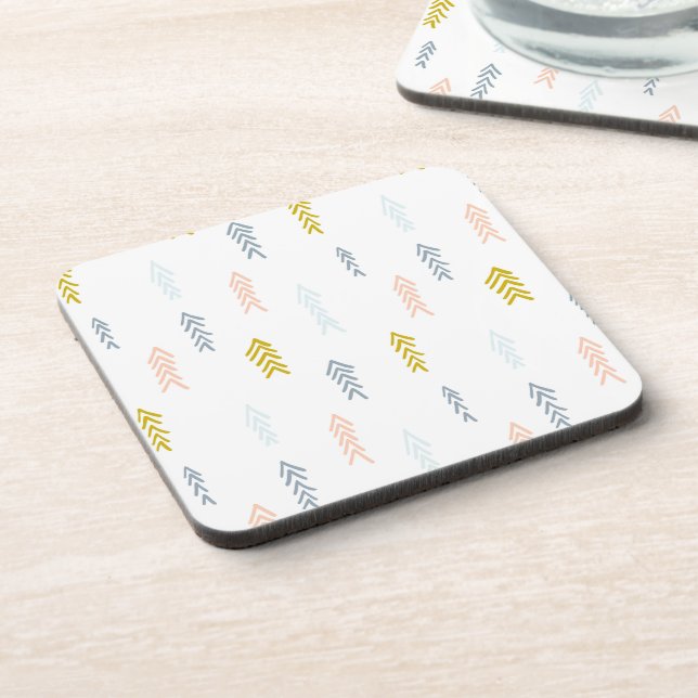 Dessous-de-verre Aquarelle douce Chevron Motif (Côté gauche)