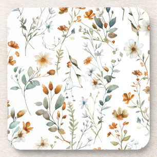 Dessous-de-verre Aquarelle fleur sauvage style Boho