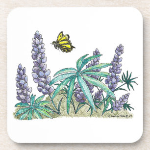 Dessous-de-verre Aquarelle Lupine de l'Alaska