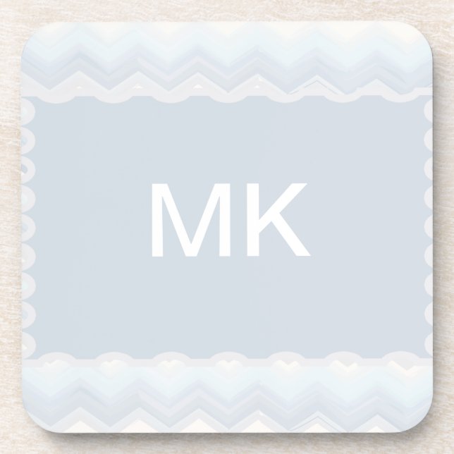 Dessous-de-verre Aquarelle Ocean Shades Chevron (Devant)