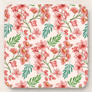 Dessous-de-verre Aquarelle peinte à la main Motif floral-54098