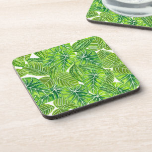 Dessous-de-verre Aquarelle tropicale feuille design motif