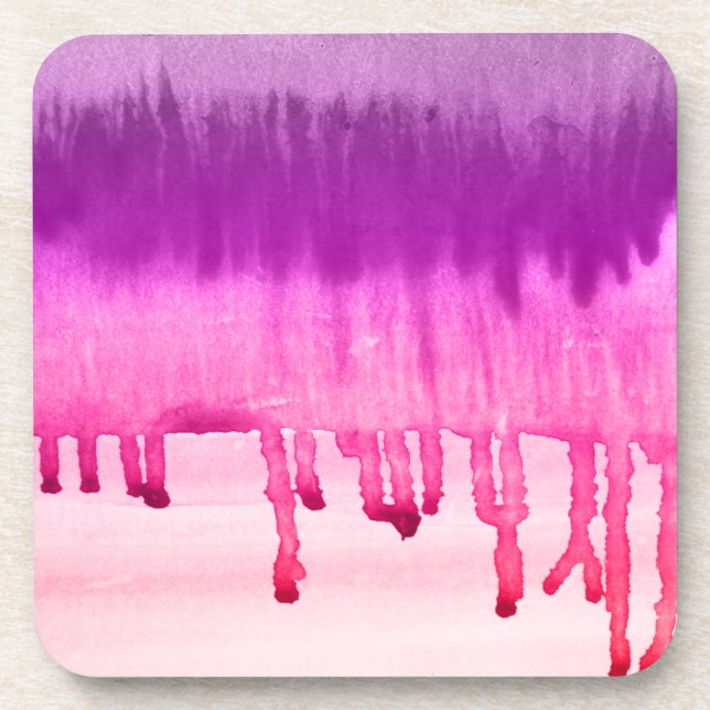 Dessous-de-verre Aquarelles violet rose cool Ombre (Devant)