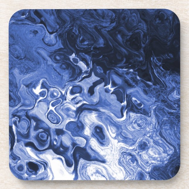 Dessous-de-verre Arbre bleu Abstrait (Devant)