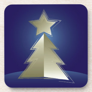 Dessous-de-verre Arbre de Noël doré