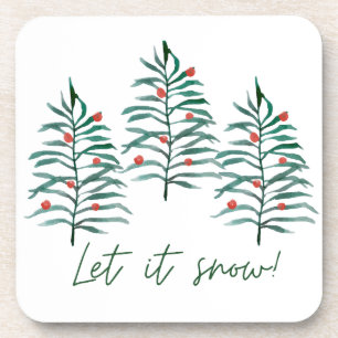 Dessous-de-verre Arbre de Noël - Laisser neiger Jeter l'oreiller