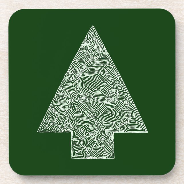 Dessous-de-verre Arbre de Noël moderne (Devant)