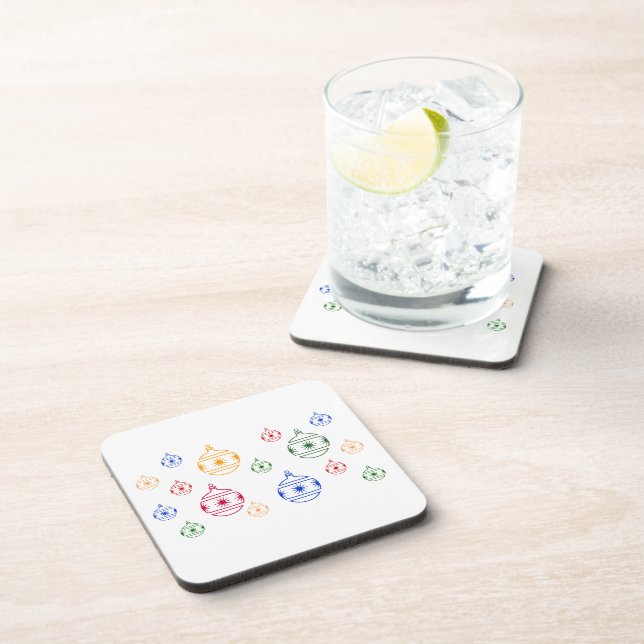 Dessous de verre - Arbre de Noël Ornements (Côté Droit)