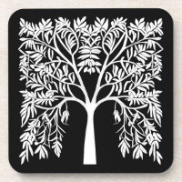 Arbre de vie #1 Blanc sur Noir