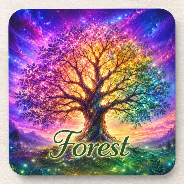 Dessous de verre Arbre de Vie de la Forêt (Devant)
