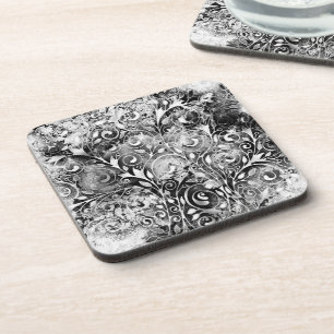 Dessous-de-verre Arbre De Vie - Spirales Feuille Grunge Style 1