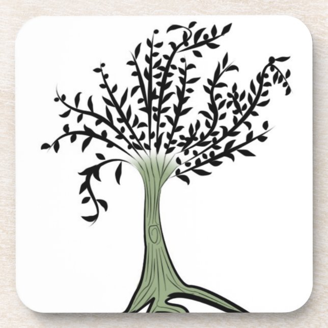 Dessous-de-verre Arbre vert (Devant)