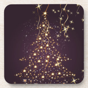 Dessous-de-verre Arbres de Noël scintillants de PixDezines