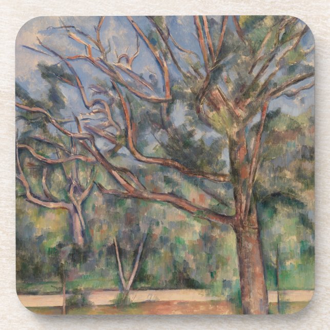 Dessous-de-verre Arbres et Route, Paysage Post-Impressionniste (Devant)