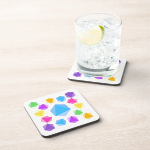 Dessous-de-verre Arc-en-ciel D8 Dice Drick Coasters