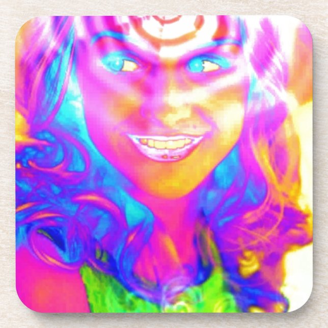 Dessous-de-verre Arc-en-ciel électrique (Devant)