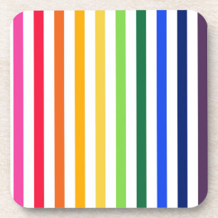 Dessous-de-verre Arc-en-ciel et rayures blanches