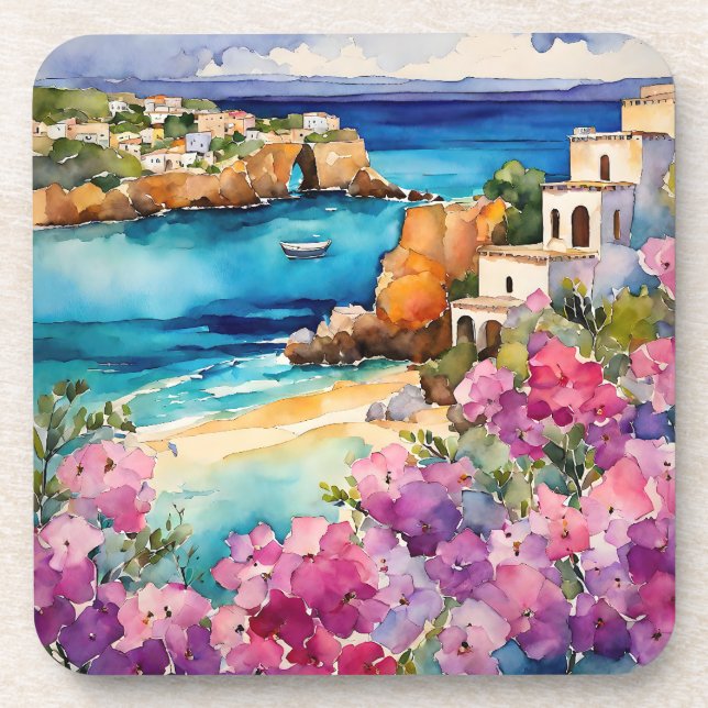 Dessous-de-verre "Arches Au Bord De La Mer" (Devant)