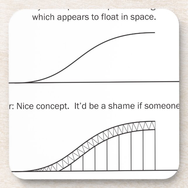 Dessous-de-verre Architecte contre Ingénieur (Devant)