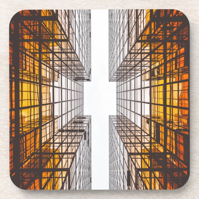 Dessous-de-verre architecture builings (Devant)