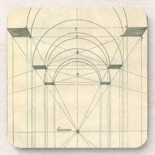 Dessous-de-verre Architecture vintage, Perspective Arc Renaissance