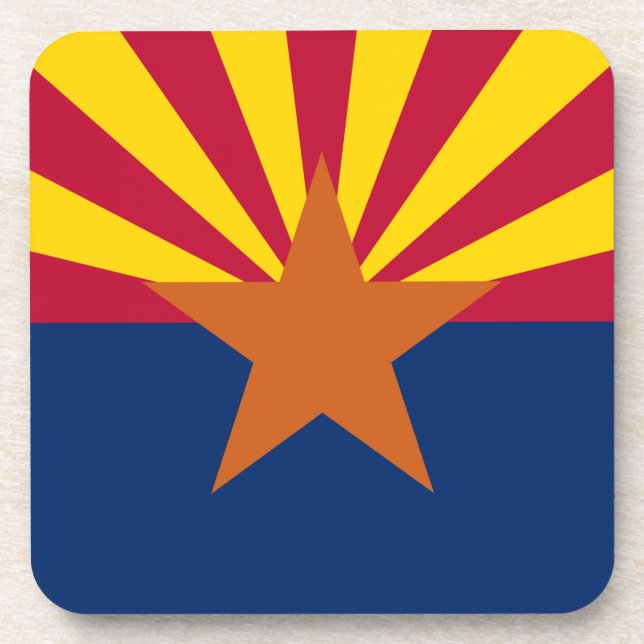 Dessous-de-verre Arizona Flag, American The Copper State (Devant)
