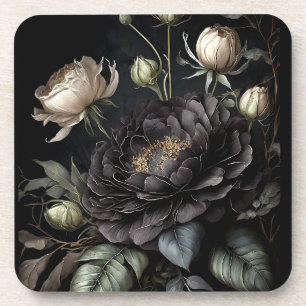 Dessous-de-verre Arrangement gothique Rose Fleur noire