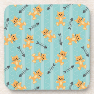 Dessous-de-verre arrière - plan avec des chats