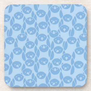 Dessous-de-verre Arrière - plan bleu de motif de pingouins