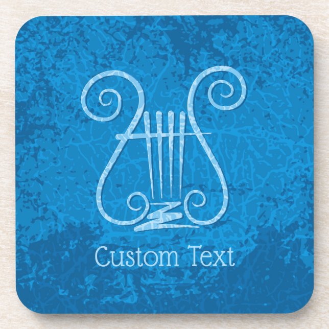 Dessous-de-verre Arrière - plan Blue Lyre (Devant)